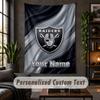 Personalized Wall Tapestry,Las Vegas Raiders Custom Text, Soft Fabric Wall Art For Indoor Decoration