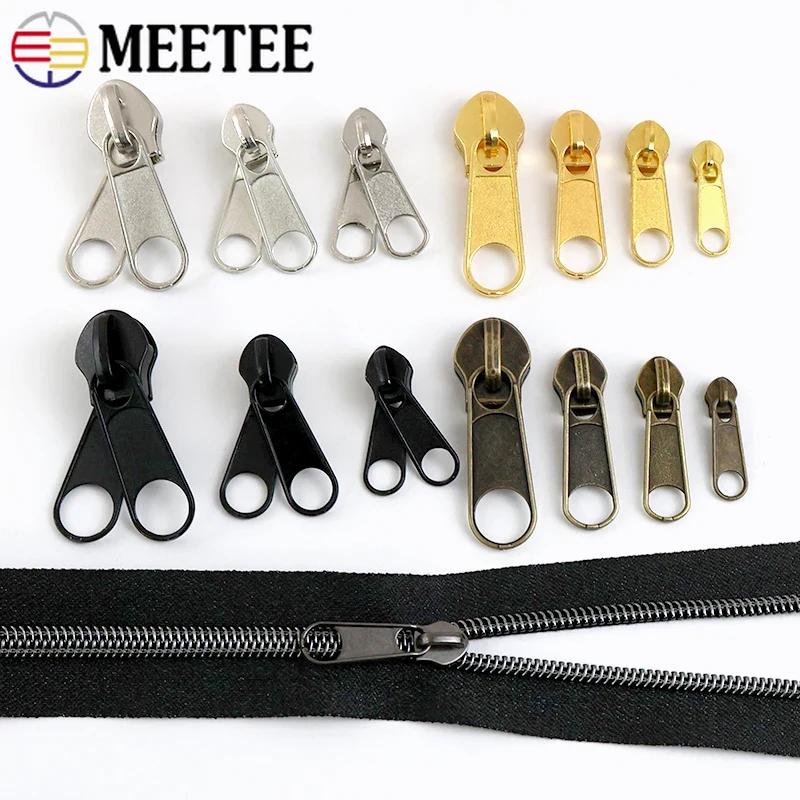 10/20/40Pcs 3# 5# 8# 10# Zipper Puller for Nylon Zips Bag Tent Single/Double Zip Slider Luggage Zippers Replace Repair Accessory