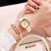 Damen Uhr Japan Quarz Stunden Große Uhr Feine Mode Armband Leder Einfach Quadratisch Mädchen Geburtstagsgeschenk 354