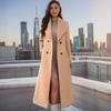 Otoño e Invierno Nueva Ropa de Mujer Abrigo de Lana Grueso de Talla Grande por Encima de la Rodilla