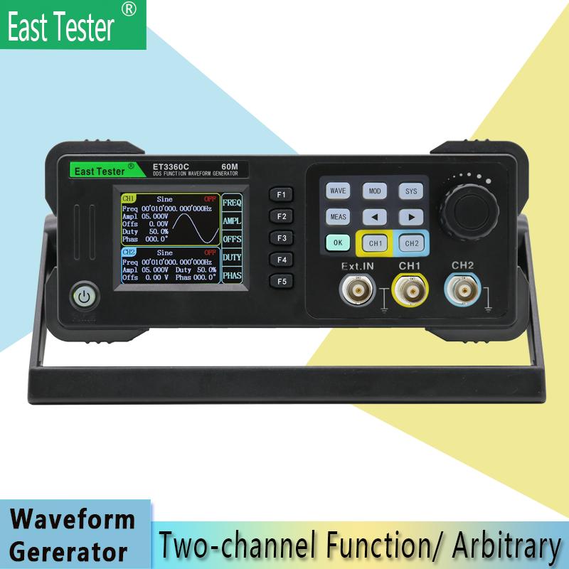 East Tester Mini-Zweikanal-Funktions-/Arbiträrwellenformgenerator-Signalquelle ET33C 20 MHz 40 MHz 60 MHz Frequenzmesser