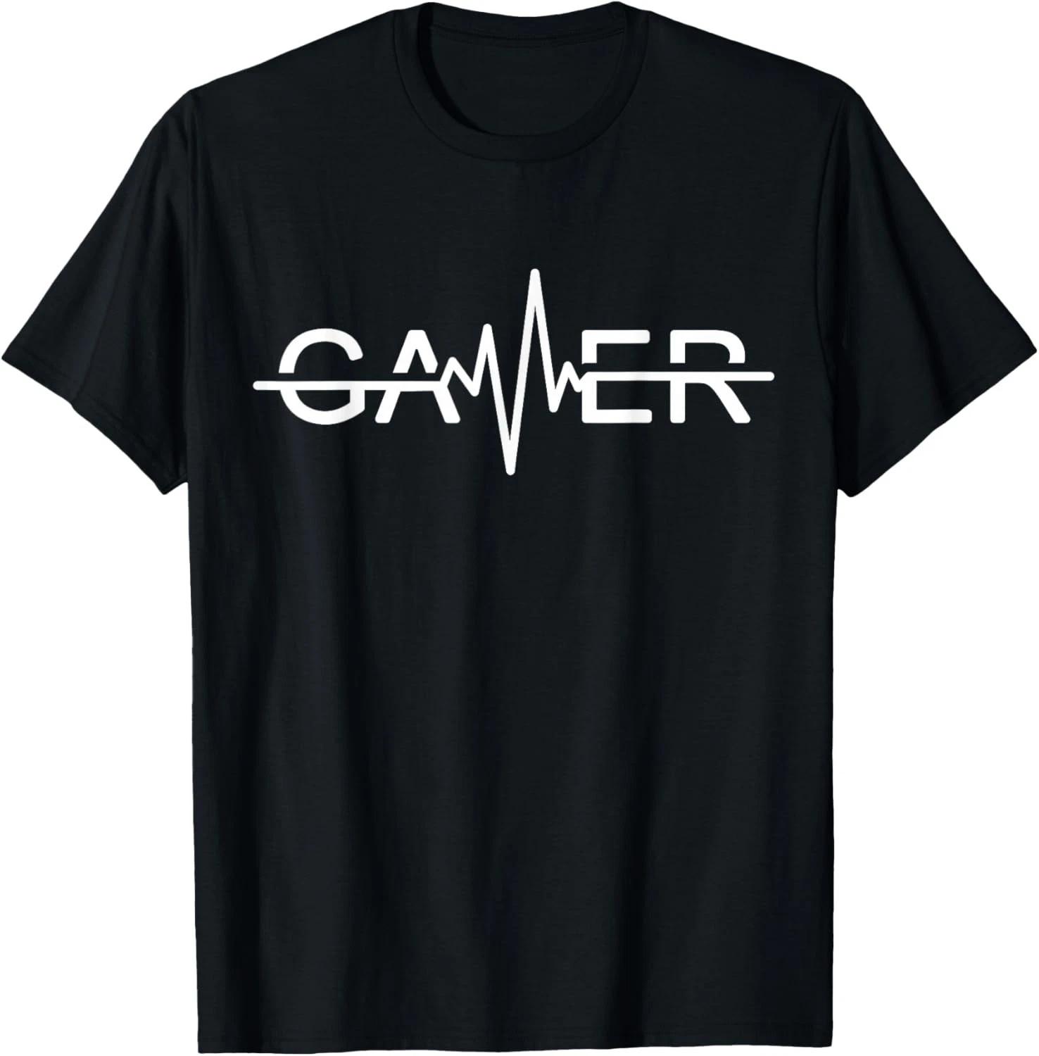 Gamer Heartbeat Video Games Graphic Small Gift Unisex T-Shirt S