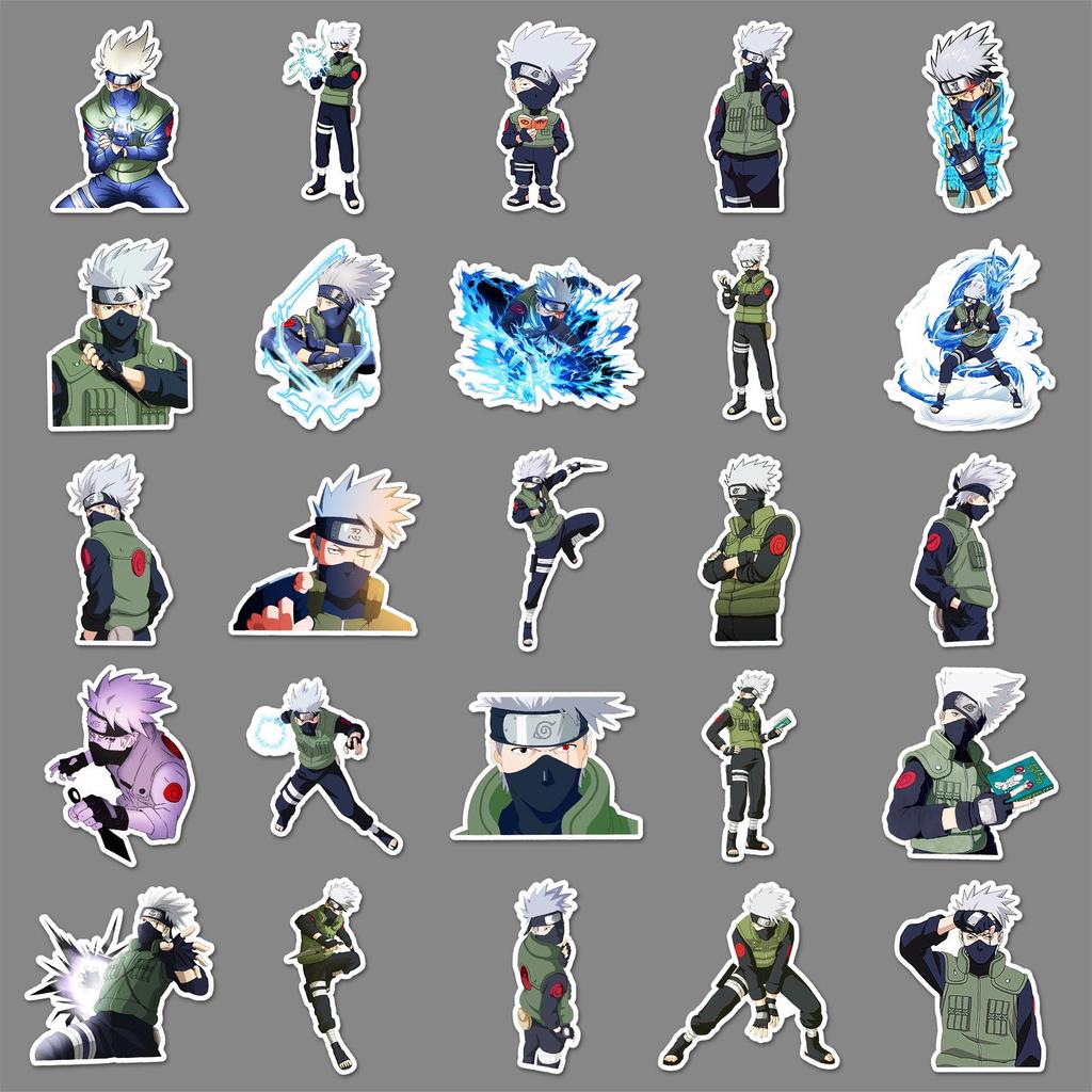 50 Graffiti samolepek Hatake Kakashi: Japonské Anime Naruto Dekorace pro Telefony a Zavazadla