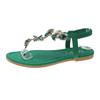 Women's Fashion Crystal Sandals 2024 Summer New Casual Elegant Women Banquet Party Luxury Designer Clip Toe Single Shoes