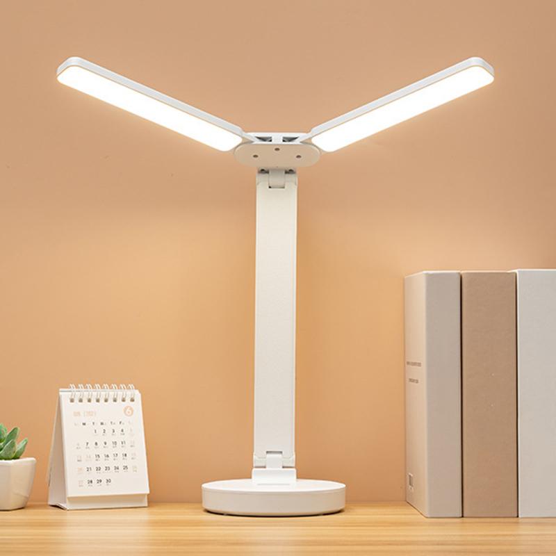 LED eye protection double lamp cap table lamp