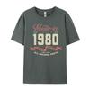 Unisexs T Shirt 43th Birthday Born 1980 Made Tshirts Fall Tops Shirts For Unisex Fashion Normal Tshirt Free Shipping