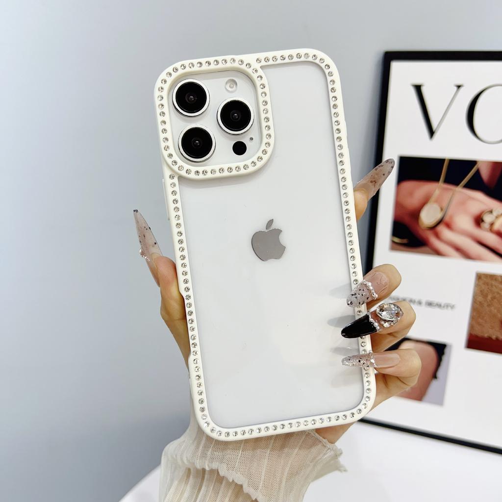 Flash drill edge drill mobile phone case is suitable for Apple 17PROMAX trendy personality 14/13 girl style 11/15 explosive case