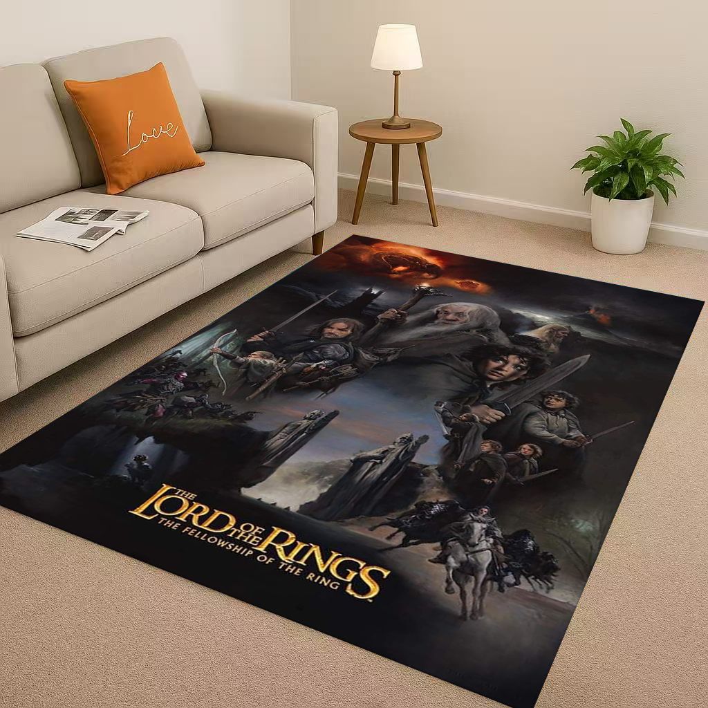 

HD Classic L-Lord of The Rings H-Hobbit Gandalf Legolas Living Room Non-Slip Area Rug Soft Carpet for Bedroom Sofa,Home Doormat 40x60cm( 15x23in )
