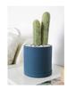 Morandi Colorful Ceramic Cylinder Flower Pots with Saucers for Indoor/Outdoor Plants