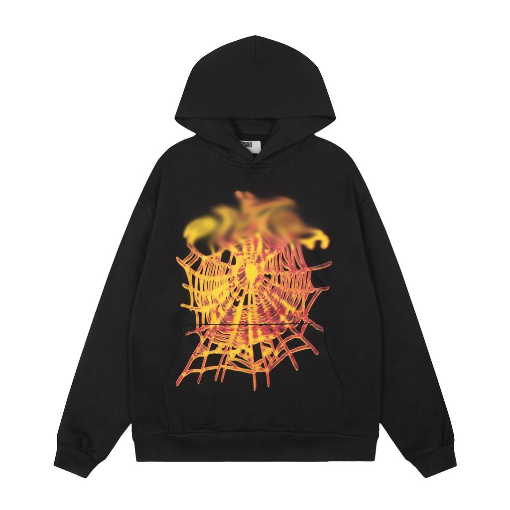 American SP5DER Spider Web Hoodie & Young Thub Trousers Sports Set for Men & Women