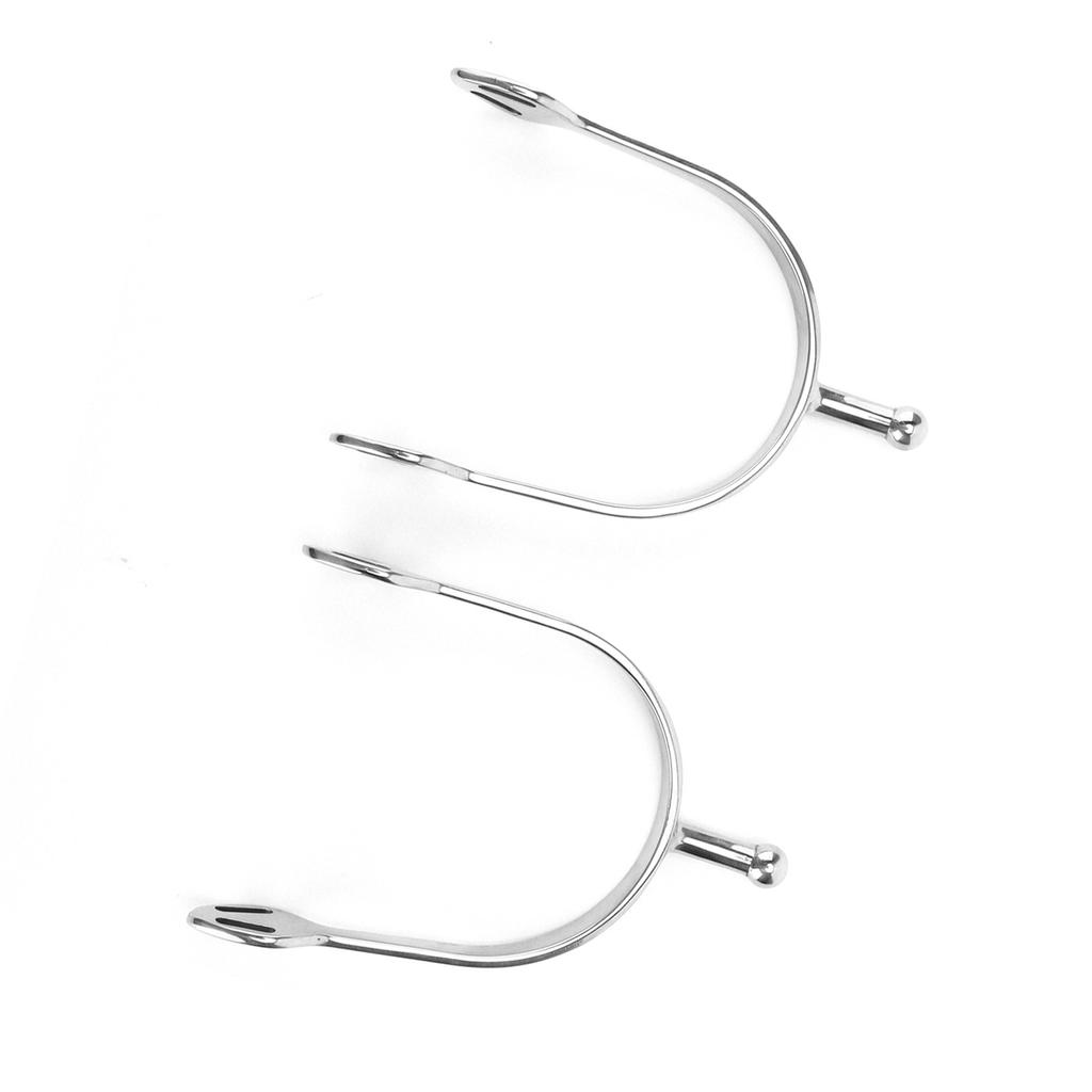Stainless Steel Horse Spurs Round Head English Spur Harmless to The Horse for Horsemanship Lovers