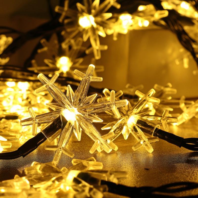 Solar Garden Light New Year Christmas Tree Decorations Waterproof Solar Powered Patio Light Garland Fairy Lights