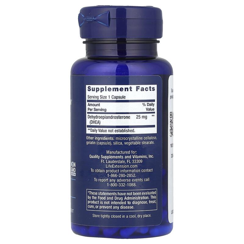 DHEA, 25 Mg, 100 Capsules