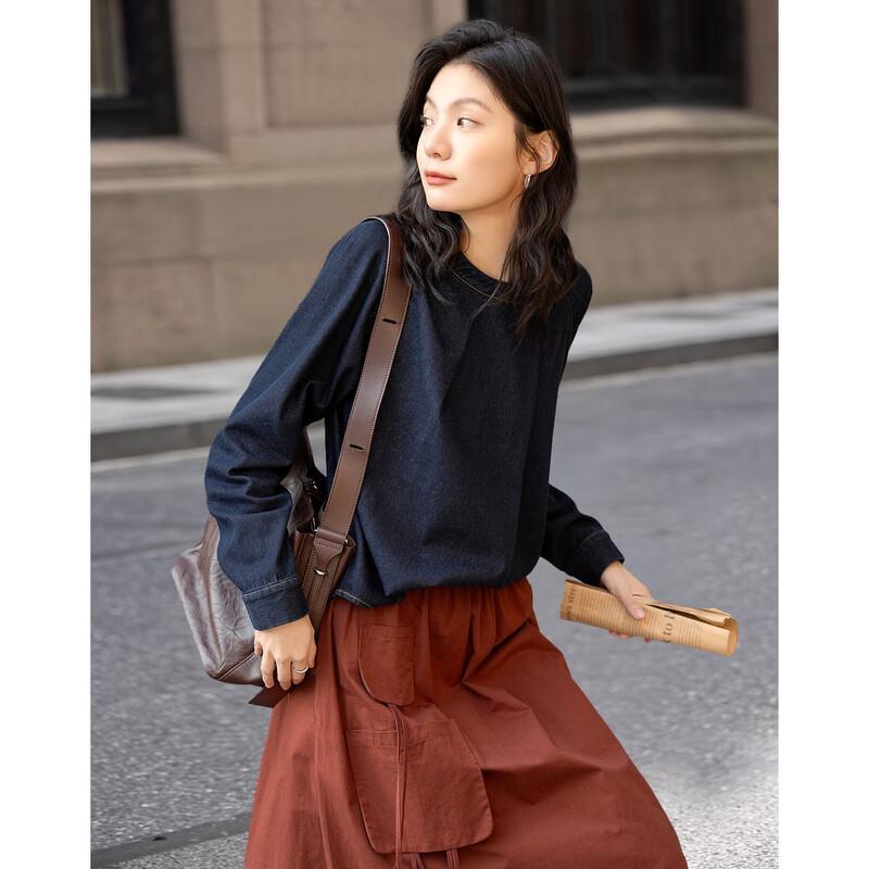 

Demana New Chinese Style Cloud-feel Cotton Round Neck Shirt M