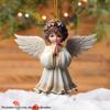 1pc Easter Praying Angel Acrylic Hanging Sign Door Wall Plaque Indoor Outdoor Home Decor