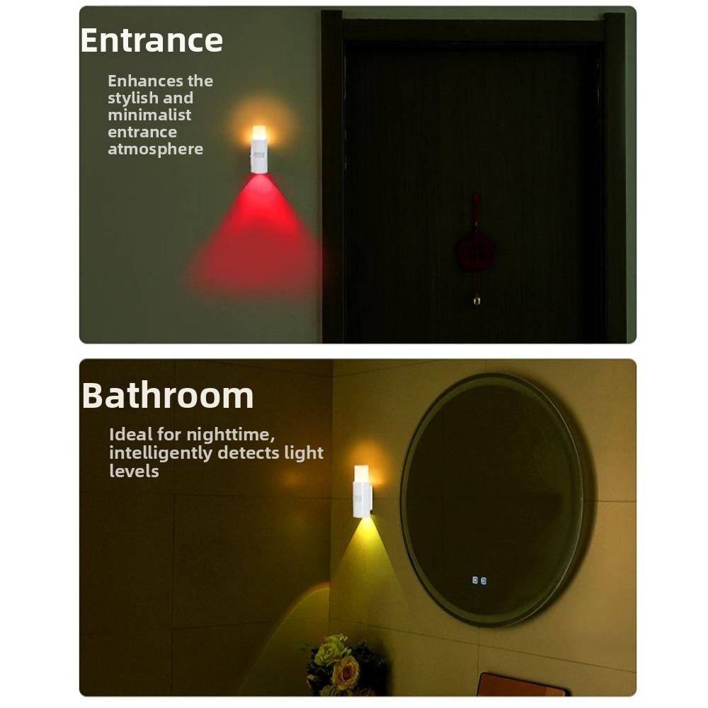 Rechargeable RGB Color Changing LED Wall Light LED Motion Sensor Night for 5V1500mAh Toilet