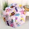 1pc Gabby's Party Themed Umbrella, 8 Rib Frame,Automatic Opening 3 Fold Umbrella, Lightweight and Durable Couple Umbrella-008
