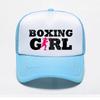 Boxing Girl Player Silhouette Sport Gift hat Unisex Style Baseball Cap Women Visor Hat mesh breathable Snapback hats