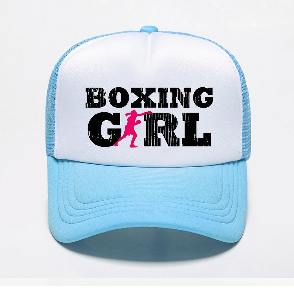 Boxing Girl Player Silhouette Sport Gift hat Unisex Style Baseball Cap Women Visor Hat mesh breathable Snapback hats