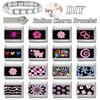 Schönes schwarzes Druckdesign Hase Katze Hund Blumen Herz Y2K Italienischer Charms Glieder Passend für 9mm Edelstahlarmband DIY Herstellung