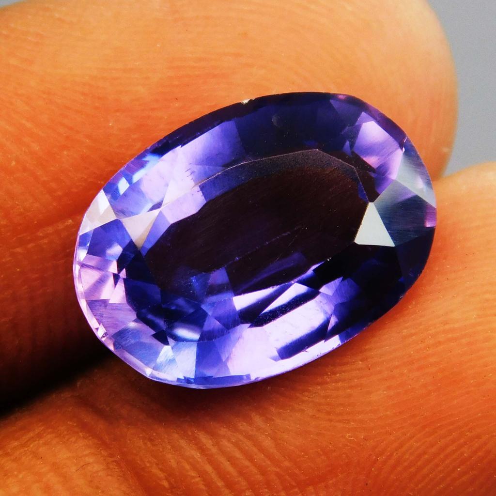 Loose Gemstone 7.35 Ct Natural Purple Tanzanite Oval Cut For Earrings