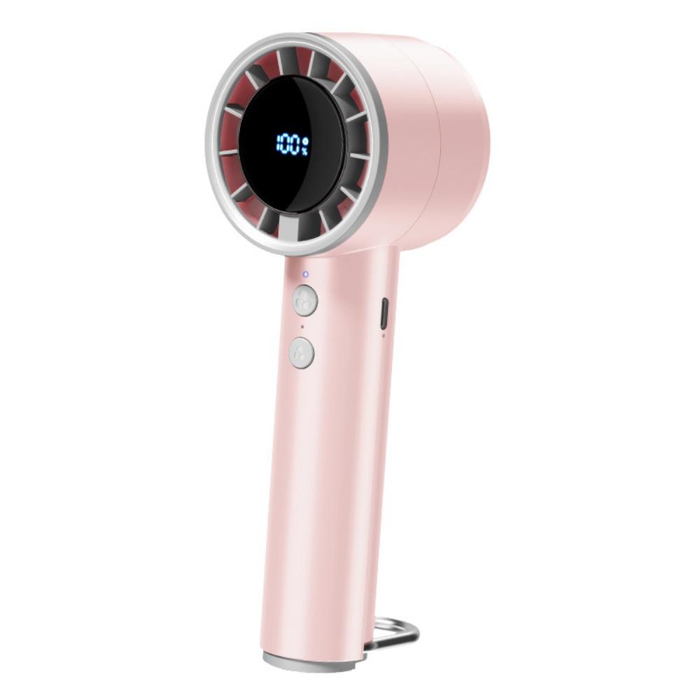 Cooling Ice Sensation Hurricane Fan High Wind Power Mini Handheld Fan Air Cooler Style 2 Pink