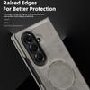 KEYSION Luxuxy PU Leather Magnetic Case for MagSafe for Samsung Galaxy Z Fold 7 5G Kickstand Wireless Charging Phone Back Cover