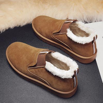 New Mens Winter Shoes Warm Fleece Non Slip Outdoor Casual Lined Booties Slip On Winter Boots Snow Shoes for Men
