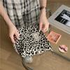 Vintage Leopardenmuster Damen Aufbewahrungstaschen Tragbare Leinwand Damen Clutch Kosmetiktasche Lässige Damen Make-up-Etui Geldbörse Handtaschen