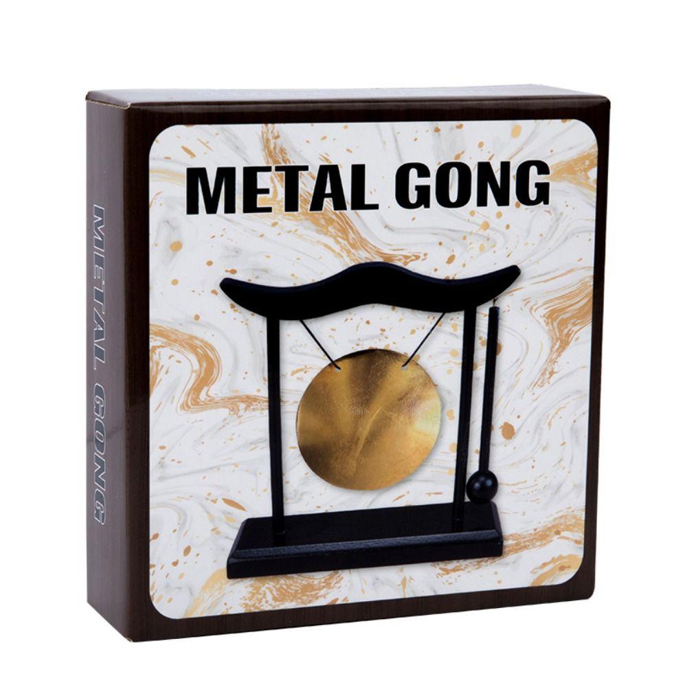 Loud Sound Gong Ornament With Base Decorative Craft Display Home Decor Statue Office Decoration