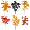 Fancyfamily 1PC Thanksgiving Simulation Maple Leaf Flower Arrangement Accessories Ornament Home Decoration