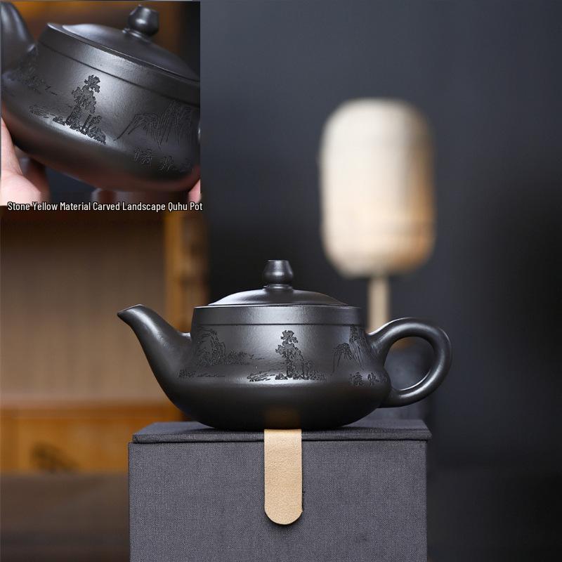 Yixing Yellow Clay Handmade Zisha Teapot for Tea Brewing