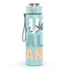 1PC Sun Salt Sand Beach Quote 750ml Color Plastic Sports Water Bottle Leakproof Flip Straw Lid Suitable for Sports Office Home Use