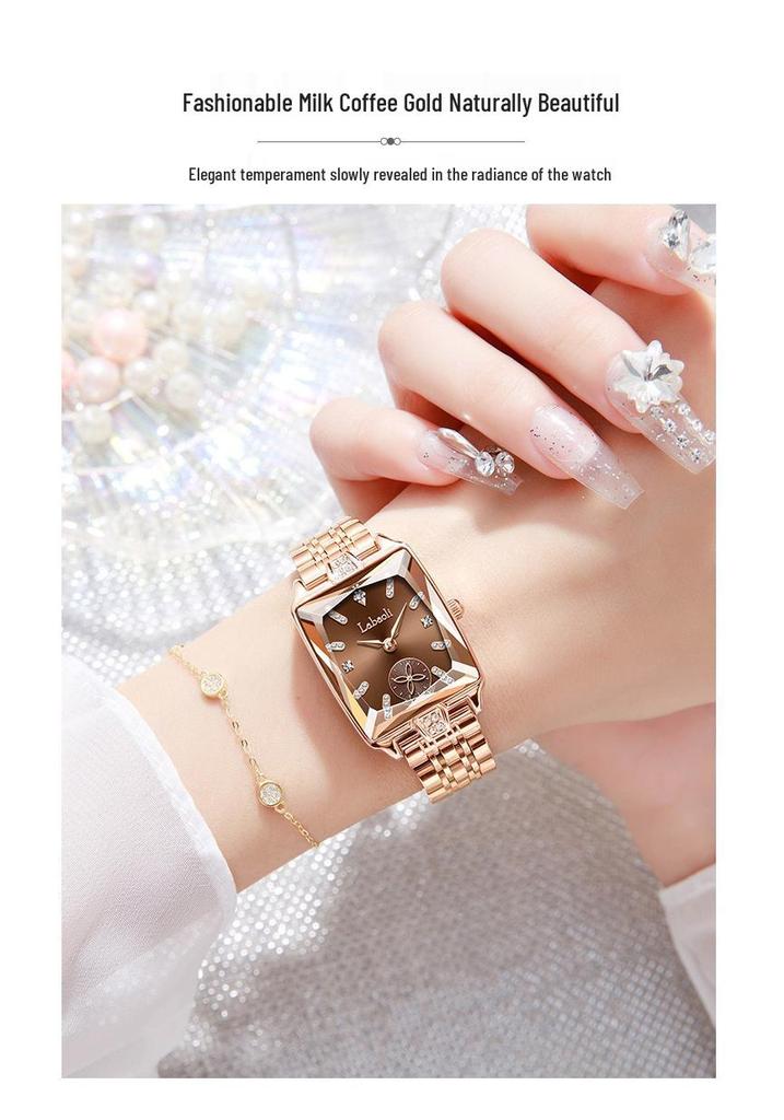 La Baoli Women's Waterproof Quartz Steel Band Wristwatch - Popular Style LA613