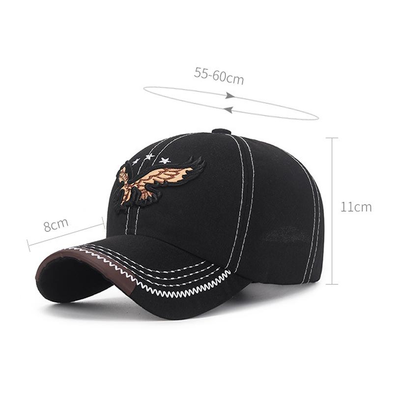 Men Embroidered Eagle Baseball Cap Golf Fishing Hat Spring Autumn Sunshade Cap Women Ponytail Panama Cap Snapback Hat Visor