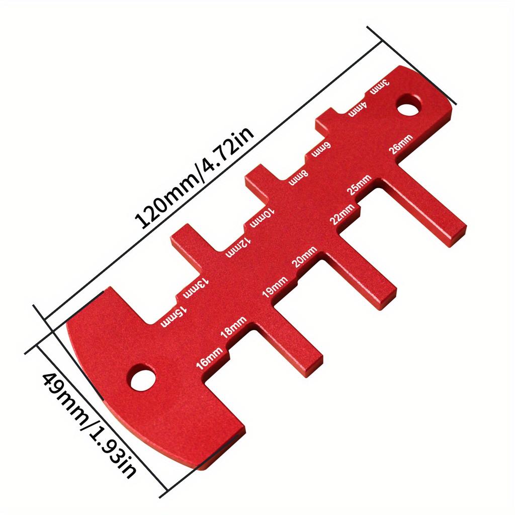 Table Saw Height Gauge, Aluminum Router Depth Gauge Tool for Router Table, Measuring Tools Setup Cutting Blade From 3 To 26mm