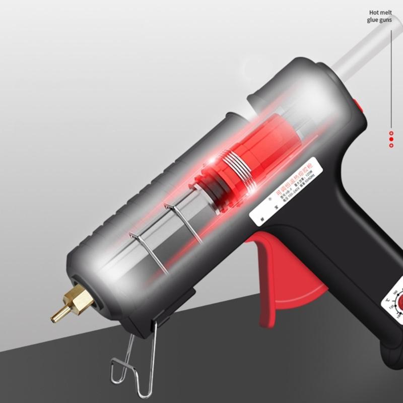 Mini Hot Melt Glues Guns Industrial Mini Guns Thermo Electric Heat Temperature Power Tool with Comfortable Grip 100-220℃