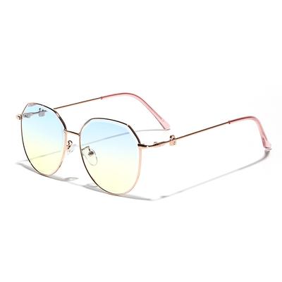 Glasses Round Metal Slim Legs Sunglasses Women'S Vintage Frame Sunglasses Men'S