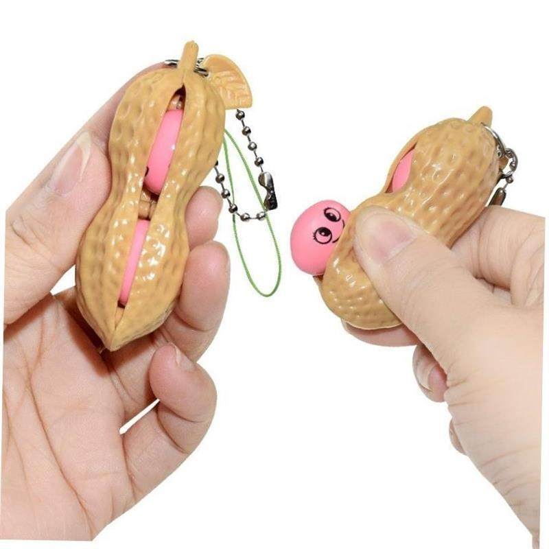 New Edamame Pea Key Chain - Relieve Stress Boredom Versatile Stress Reliever Toys Surprise For Kids Adults