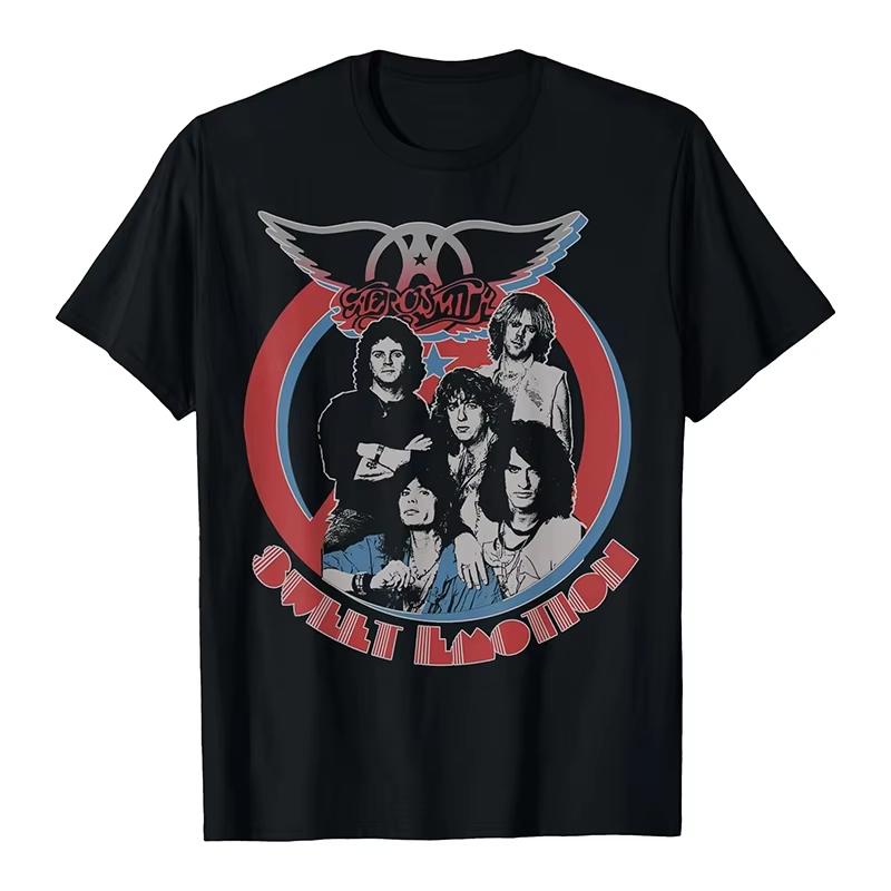 Aerosmith Aerosmith Американская хард-рок группа Прямой впрыск Свободная Мужская Женская Футболка с коротким рукавом M