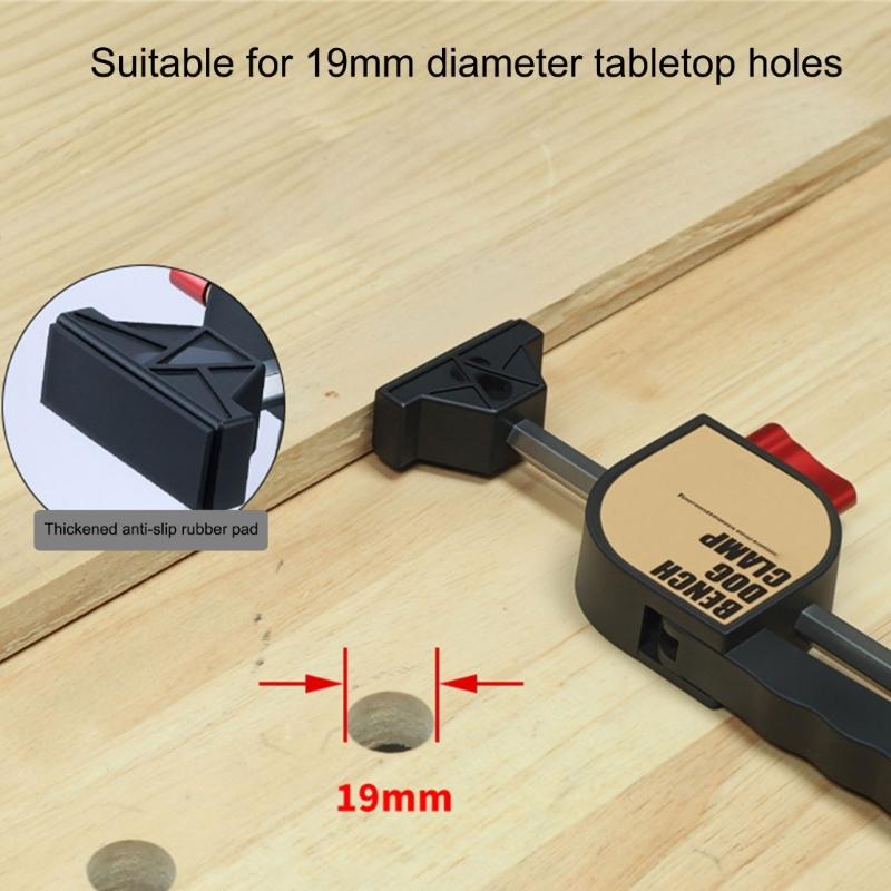 Woodworking Table Clamp 19mm Mortise Tenon Manual Auxiliary Fixator Tool For Woodworking Projects Easy to Install