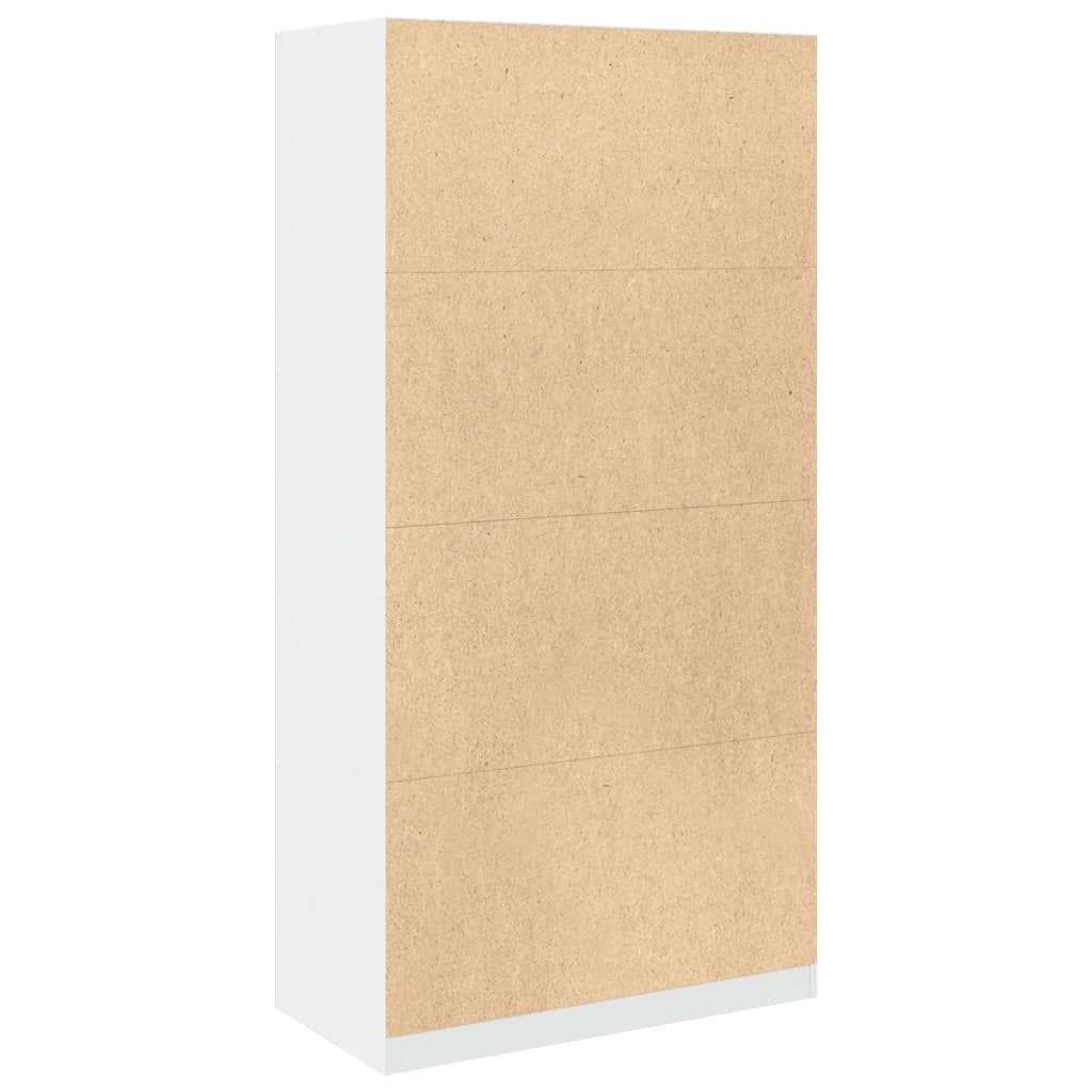 Vidaxl Wardrobe, White, 100X50X200 Cm, Wood-Based Material