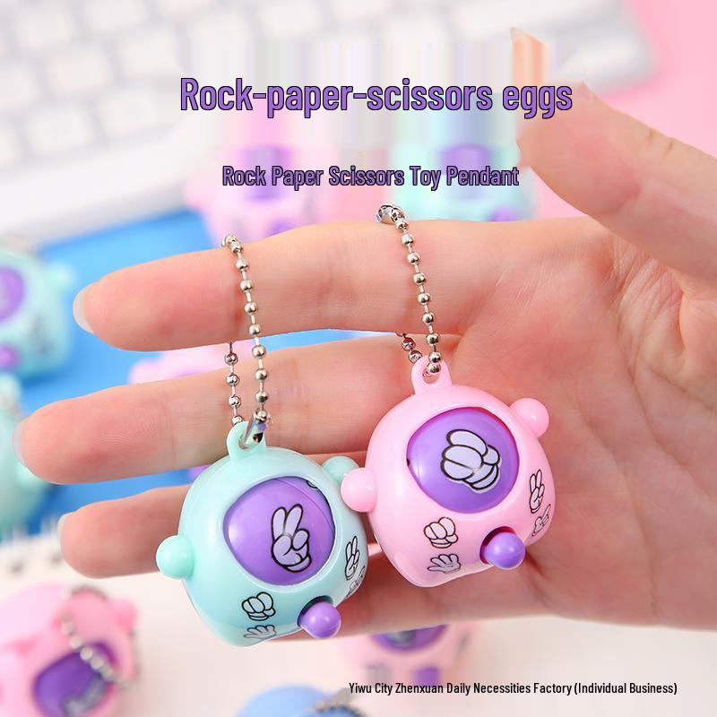 Douyin Rock-Paper-Scissors Face-Changing Egg Keychain Toy