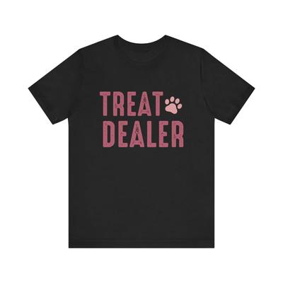 Unisex Größe Lustiges Leckerli-Händler T-Shirt Hunde- und Katzenliebhaber Haustierbesitzer Humor T-Shirt
