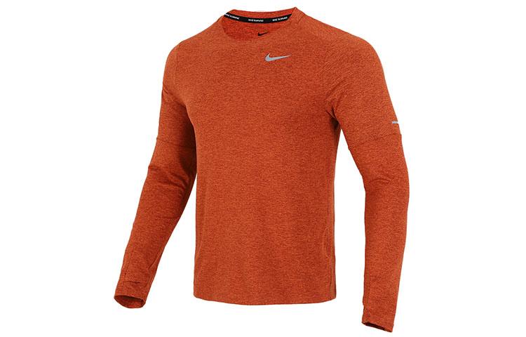 Nike T Shirts Men s Orange Red Crew Neck Moderate Straight Fit DD4755-670 S
