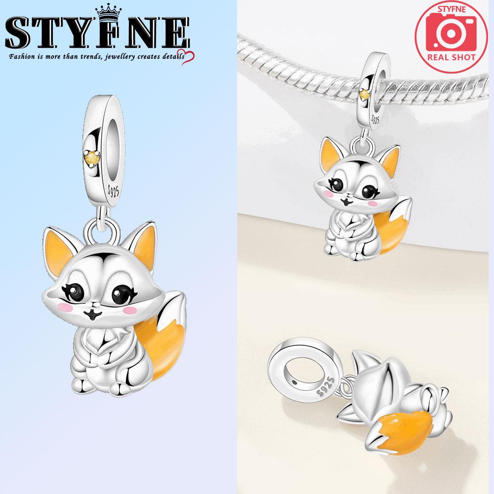 Copper Cute Lamb Cow Bear Mouse Fox Koala Charms Beads Pendant For Original Bracelet Woman Girl Jewelry