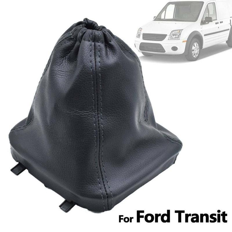 Leather Gear Shift Knob Gaiter Cover For Ford Transit 2006-2014 Manual Transmission Black PU Material Upgrade Driving Comfort