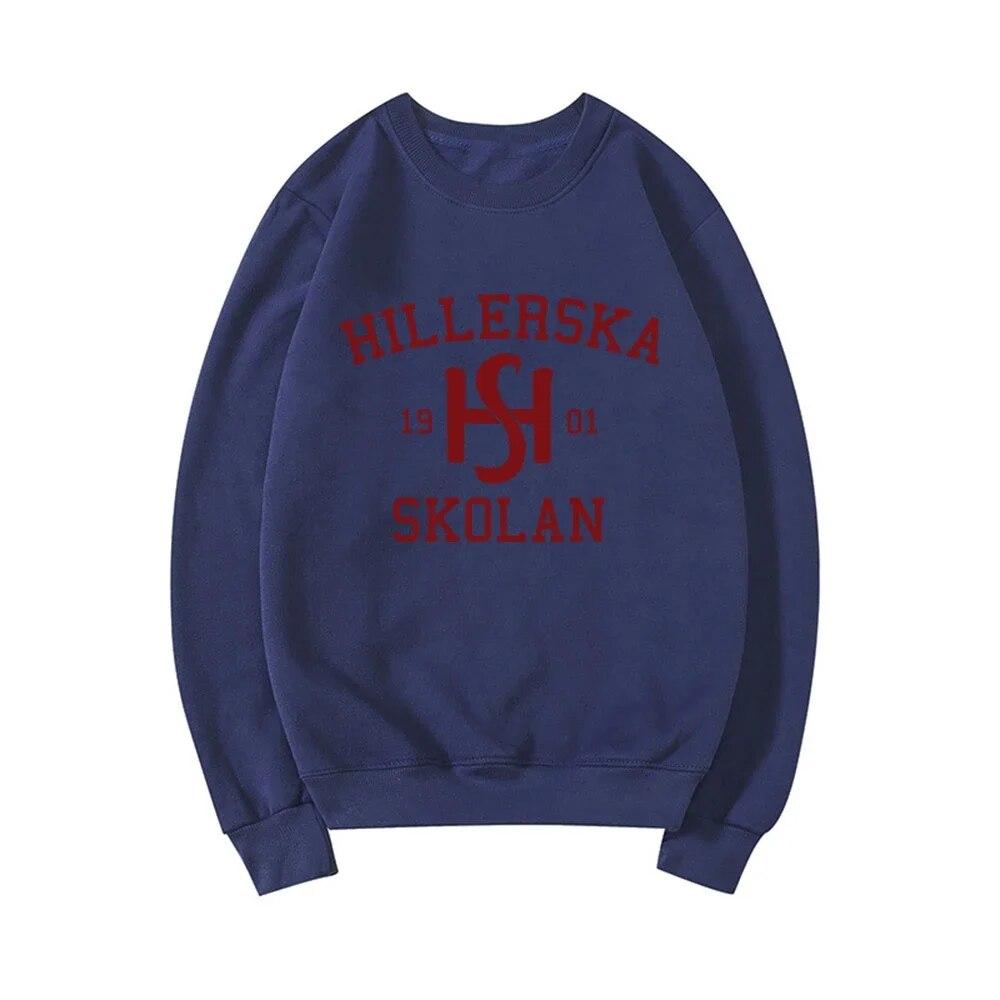 Mikina Young Royals Hillerska Skolan Mikina s kapucí Hillerska Skolan Dámské Mikiny s dlouhým rukávem Mikiny s kapucí Grafické Mikiny Streetwear Topy