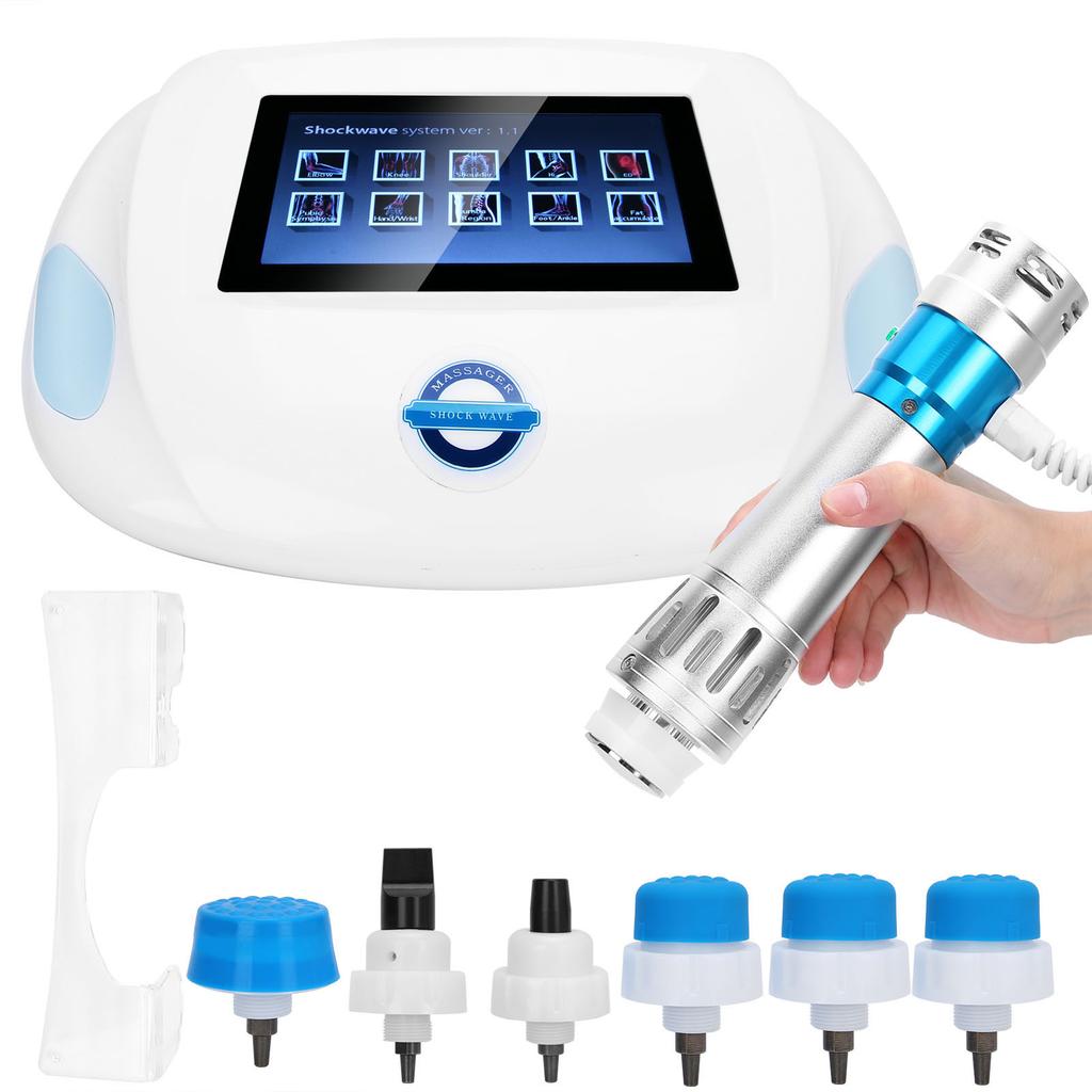 ED-Behandlung Stoßwellenmaschine Schmerzlinderung Therapie Massage Physiotherapie-Instrument 100–240V UK-Stecker