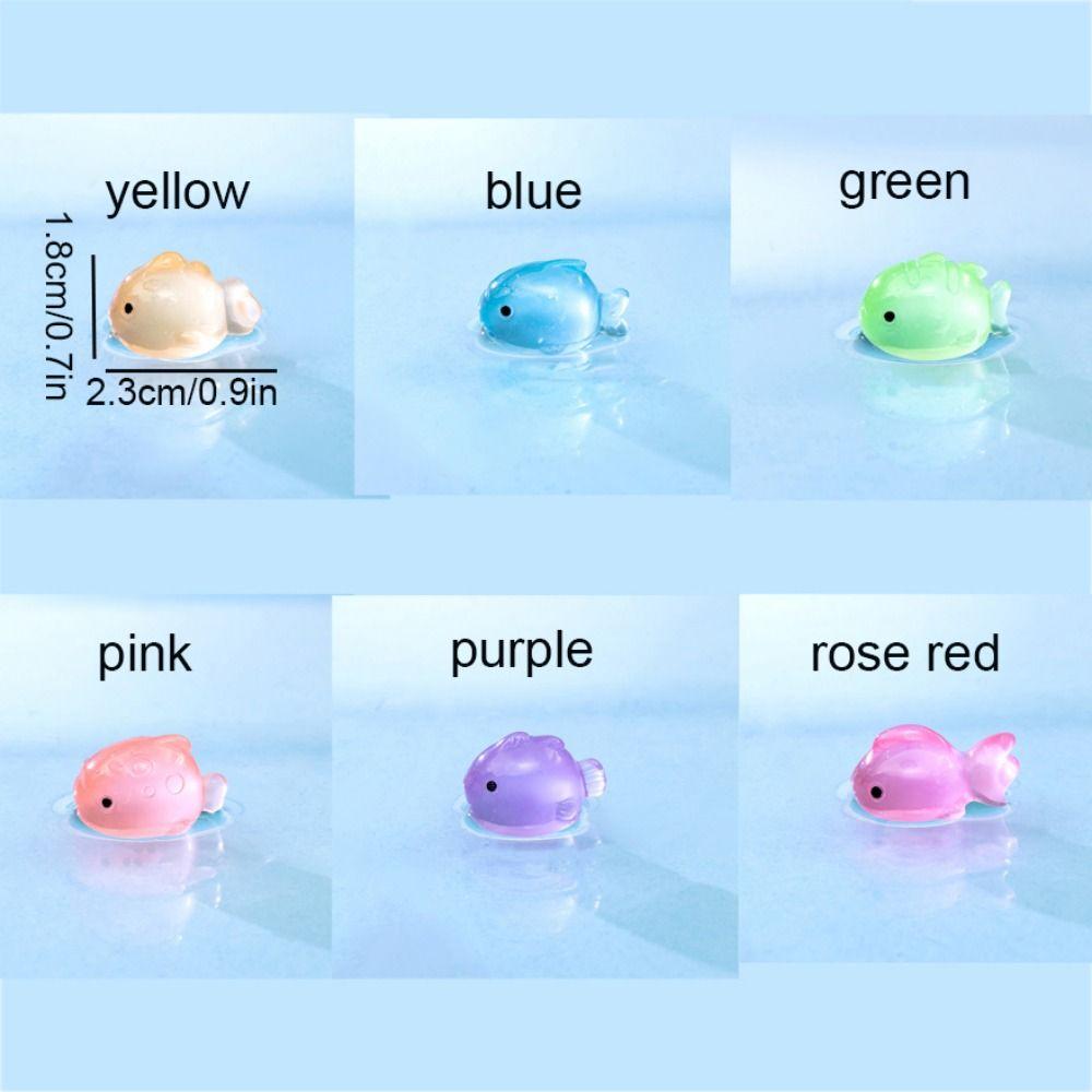 Decorative Luminous Fat Fish Colorful Simulation Fat Fish Landscaping Lifelike Fat Fish Resin Ornaments Home Desk